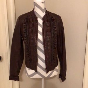 Day trip cute faux leather jacket